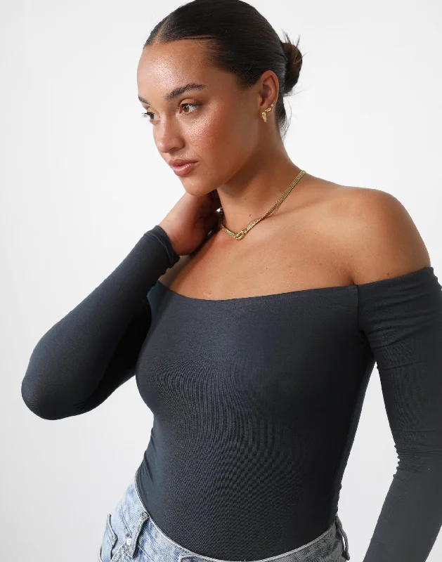 Iris Bodysuit (Charcoal)