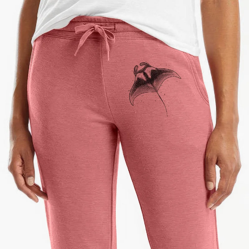 Reef Manta Ray - Ꮇonula alfredi - Women's Cali Wave Jogger Sweatpants