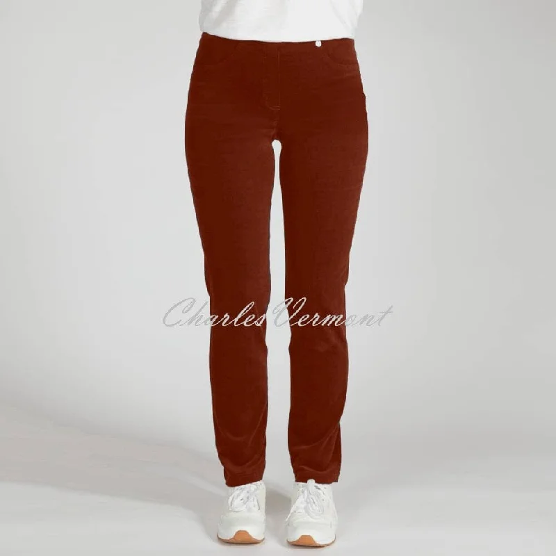 Robell Bella Full Length Trouser 52457-54362-37 (Rust Velvet)