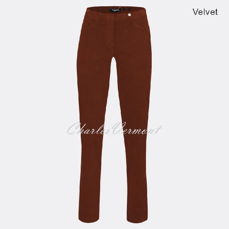 Robell Bella Full Length Trouser 52457-54362-37 (Rust Velvet)