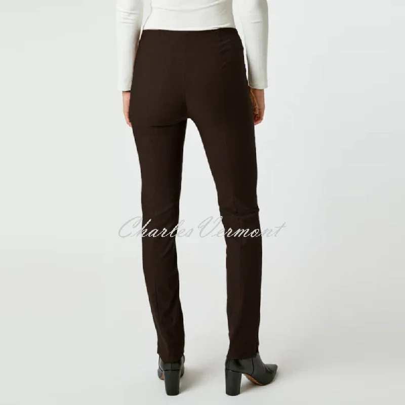 Robell Rose Full Length Super Slim Trouser 52422-54025-19 - Ultra Thin Fleece Lined (Cocoa Brown)