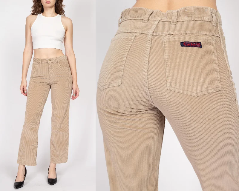 Sm-Med 70s Cacharel Khaki Corduroy Pants 30""