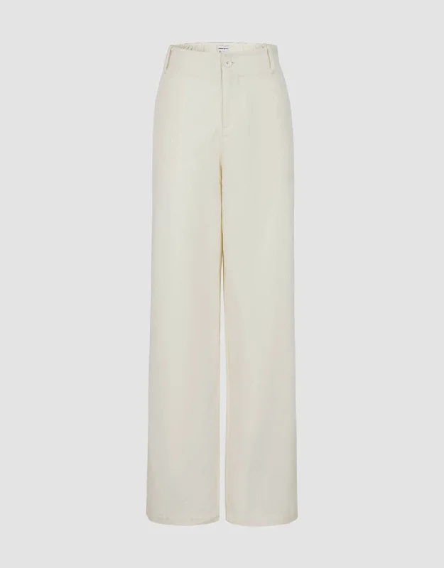 Woven Cropped Straight Pants